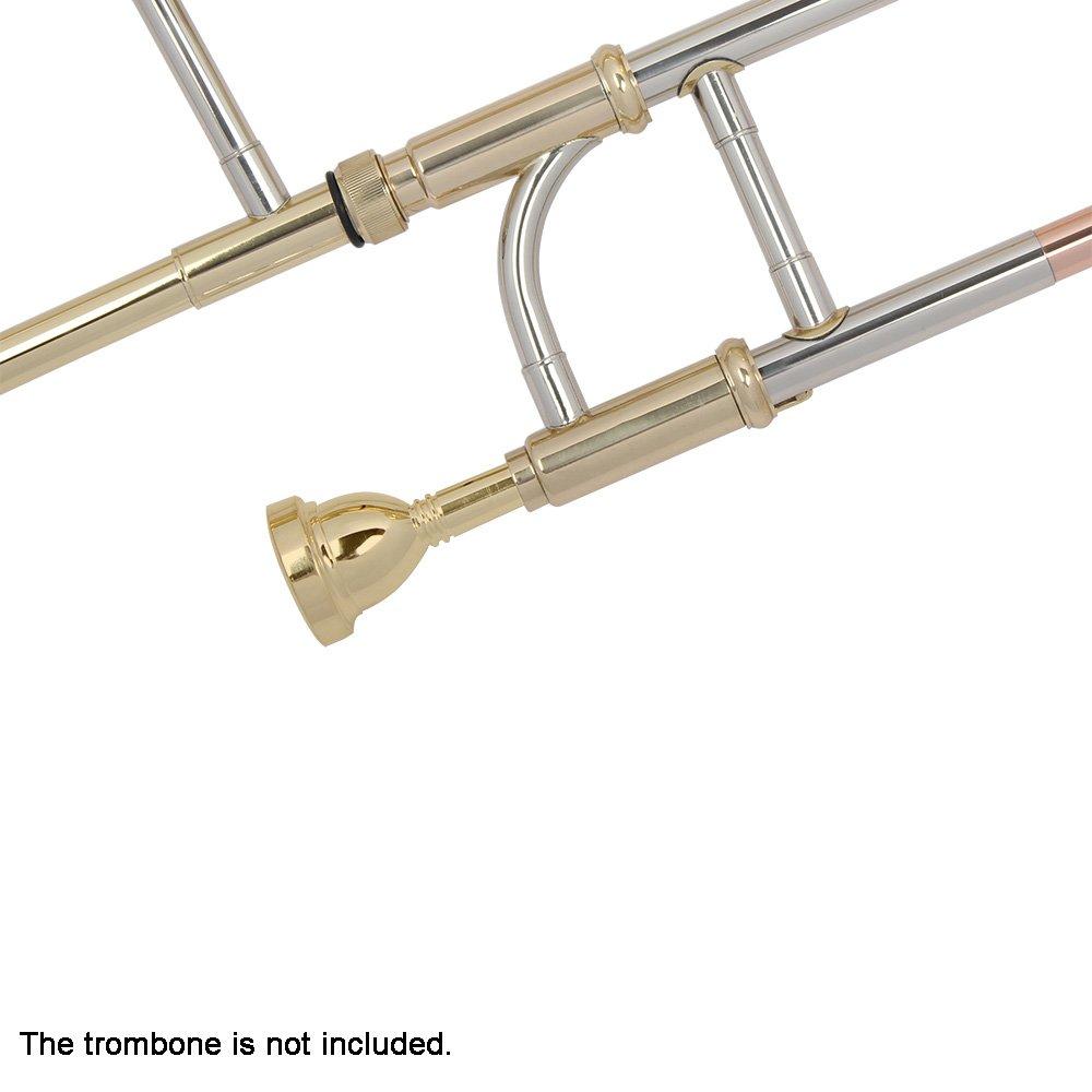 Btuty Alto Trombone Durable Copper with Clear Tone and Smooth Playing Mouthpiece Only Not Mouthpiece, Silver/Gold Finish, Experience, (Trombone