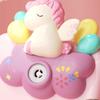 Bubble Machine Camera Battery Operated Handheld Cartoon Cute Bubble Blower for Toddlers Kids Purple