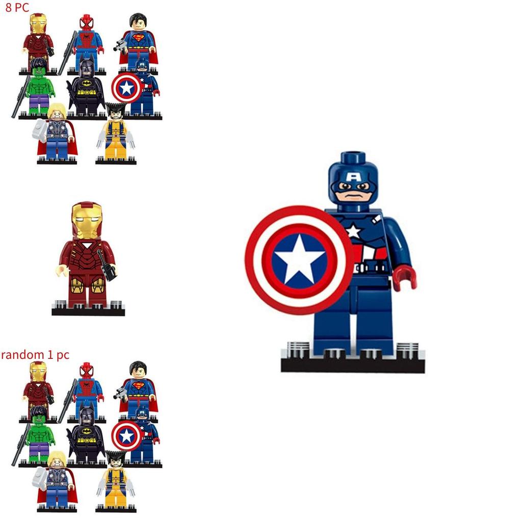 Superhero Building Blocks Toy Set With Diy Assembly For Kids Collectors