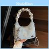 Cloud Butterfly Small Shaped Pu Bags Handbag Ruched Detailing Shoulder Strap