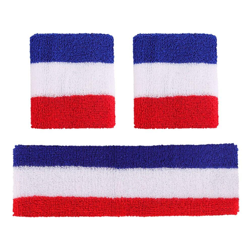 3Pcs/Set Elastic Sport Wristbands Head Sweat Sweatband Running Yoga Hair Bands  Men Women