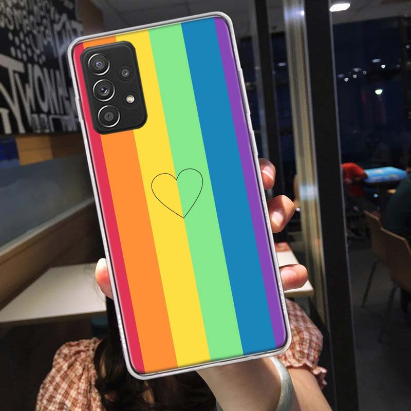 

Rainbow Gradient Love Phone Case for Samsung A54 A57 A37 A17 A14 A15 A12 A24 A34 A55 A35 A25 A52S A07 A05S A04S A22 A32 A72 Gala Samsung A05S