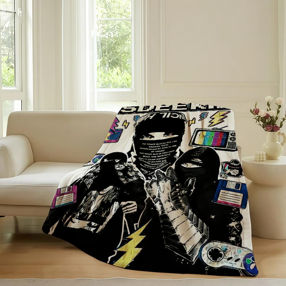 Hot Singer E Esdeekid Rebel Blanket Warm Soft Suitable For Bedroom Sofa Bed Living Room Office Travel Camping Gifts