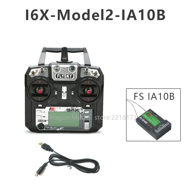 FLYSKY FS-I6X I6X 2.4G 10CH AFHDS 2A Radio Transmitter with IA6B IA10B Receiver