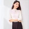 Early Autumn New Micro-transparent Thin Semi-turtleneck Knitted Sweater Silk Wool Blended Bottom with Long-sleeved Top