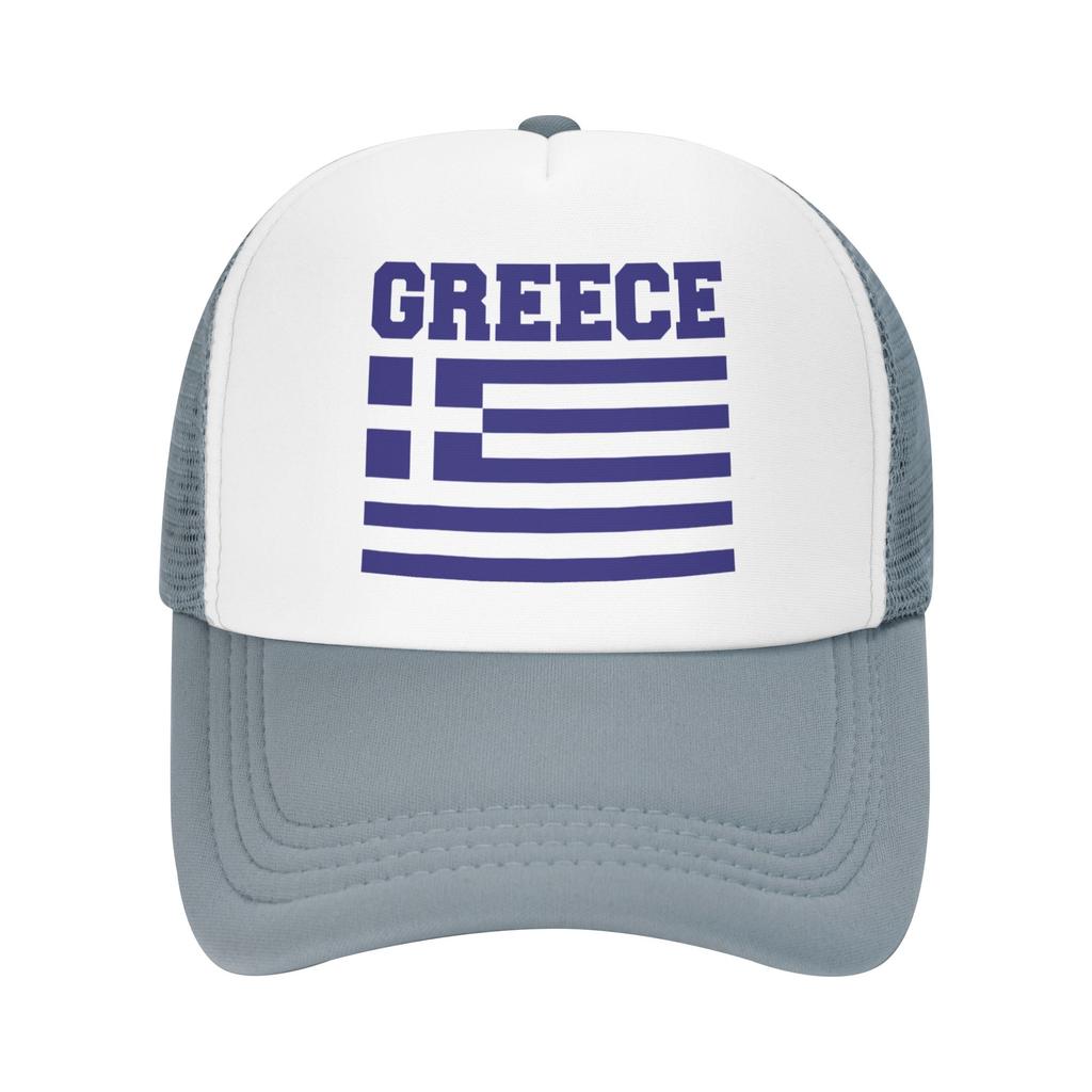 Greece Greek Trucker Cap Baseball Hat for Men Women Teens Suitable for All Seasons Mens Dad Hats Mesh Snapback