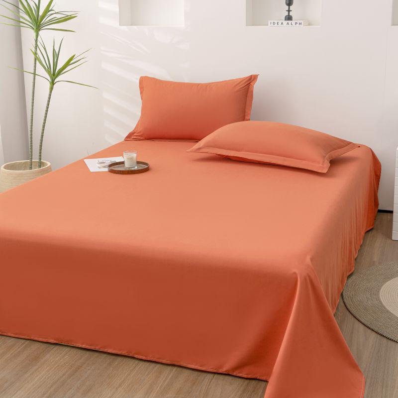 

Новый комплект постельного белья из плотного стираного хлопка однотонного цвета: В комплект входят простыня и наволочка для комнат студенческого общежития. 48x74cm Single Pillowcase