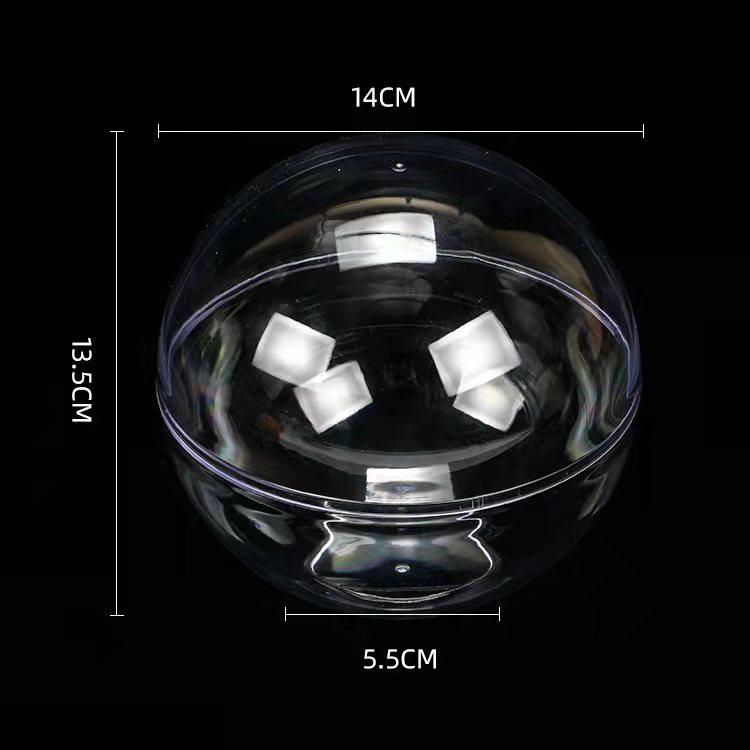 Clear Acrylic Christmas Ornament: Creative Hanging Ball for Holiday Decor or Preserved Flowers