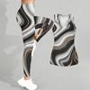 Marble Veining Printed Yoga Outfit for Women Fashion Workout Leggings Fitness Sports Casual Yoga Set Sports Suit