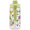 Skater Straw 500ml Straw Water Dinosaur Bottle, Spout-Shaped Bottle, Plastic, Clear, Kids', Design, PSTB5-A