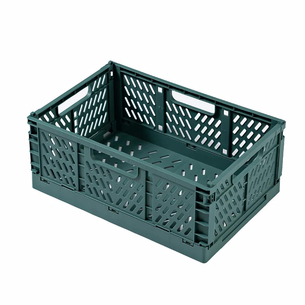 Portable Foldable Plastic Storage Basket 2026 Latest Models Lightweight Stackable Organizer Box for Makeup Jewellery Toys