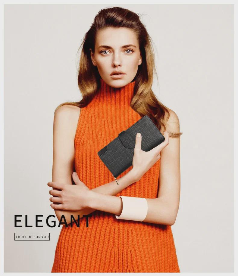 Women's 2024 Luxury Two-Layer Cowhide Long Clutch Wallet