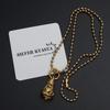 Stainless Steel Bell Arabesque Double Crane Bell Silver Bell 18k Arabesque Ball Chain [silver KYASYA] Necklace, Necklace, Pendant, Gp,