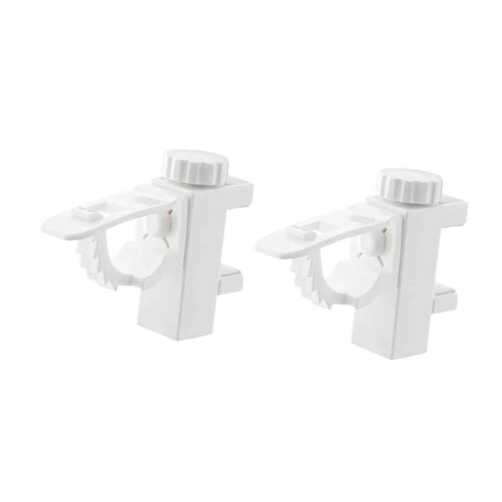 2x Curtain Rod Brackets Supports Multifunction Easy Installation Universal Curtain Hangers for Bathroom Wardrobes Bookcases