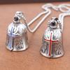 Vintage Stainless Steel Luck Bell Pendant Charm Riding Amulet Necklaces For Men Fashion Motorcycle Hip Hop Rock Party Jewelry