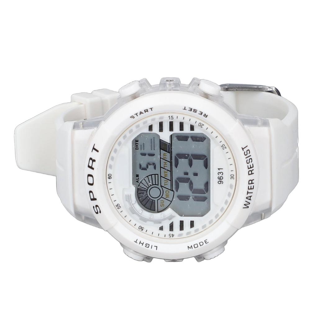 Kinderuhr für 5?17 Jahre alt 50m Wasserdicht 7 Farben LED 12/24H Kalenderanzeige Multifunktion