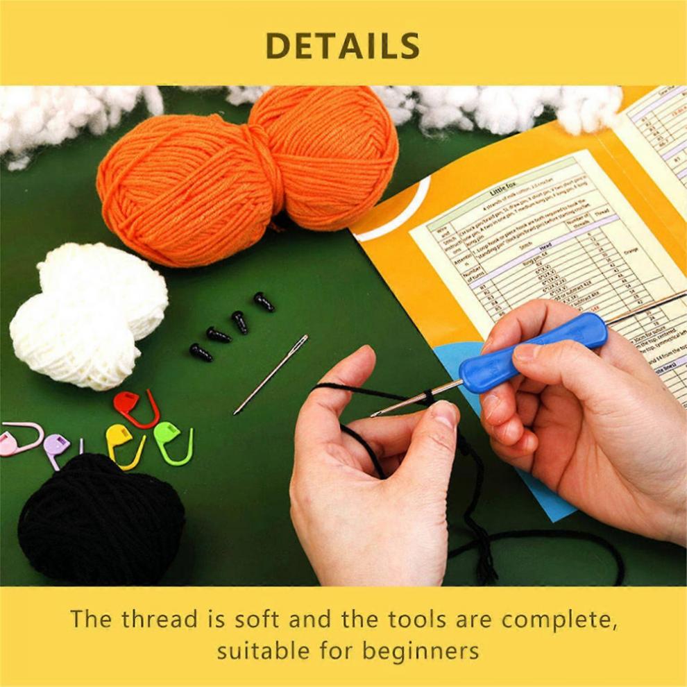 Knitting Kits Beginner Crochet Kits Compatible with Adults Kids Crochet Kits Compatible with Beginners, Crochet Animal Kits to Make Cute Ani
