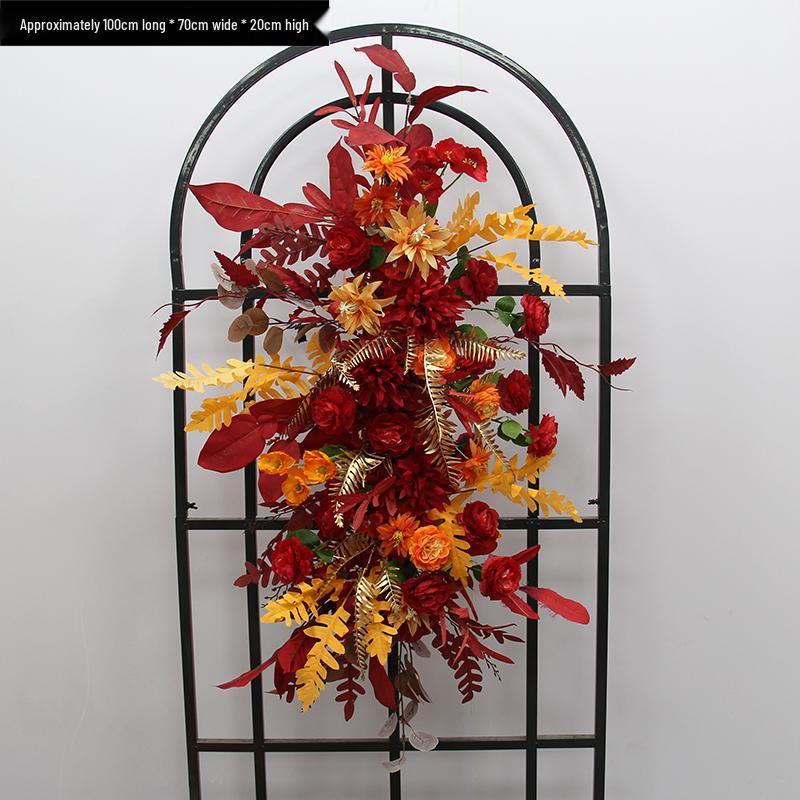 Blumen Kunstseide Blumenstreifen Set: Lange Hängegang-Anordnung & Hochzeitsaal-Dekor