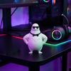Funny Sunglasses Sparrow Figurine 3D Printed Cool Bird Statue Novelty Animal Desktop Ornament for Home Office Decor