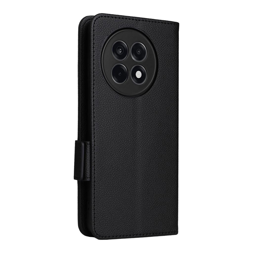 Leather Case with Wrist Strap for OnePlus Ace 5 5G/Ace 5 Pro 5G/13R 5G Litchi Texture Wallet Flip Phone Cover