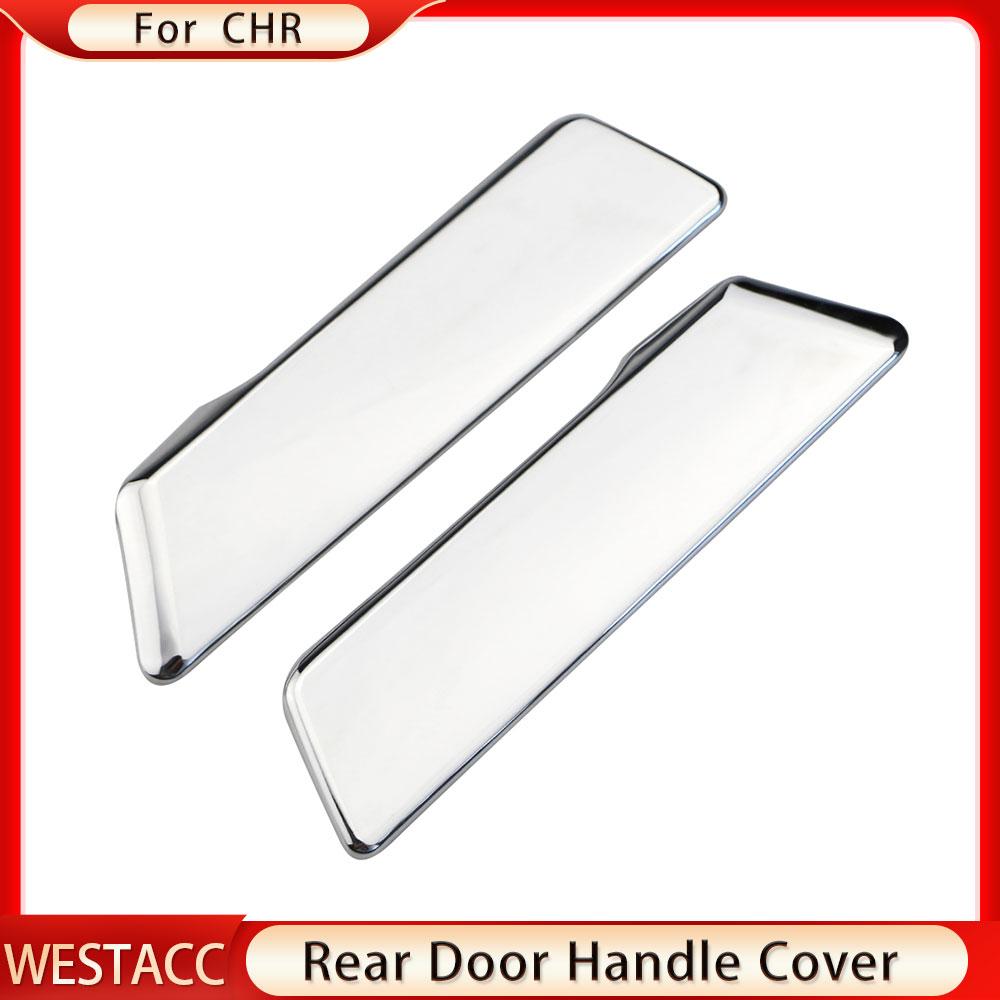 ABS Chrome Car Rear Door Handle Cover Protection Trim Sticker for Toyota C-HR CHR 2016 2017 2018
