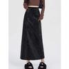 Textured Slit Skirt for Women In Autumn and Winter High Waist Slim Mid-length Straight Hip Skirt for Women In Autumn and Winter