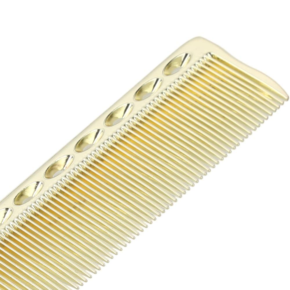 

2pcs Wide and Fine Teeth Stainless Steel Haircut Comb Professional Barber Comb For Barbers золотий