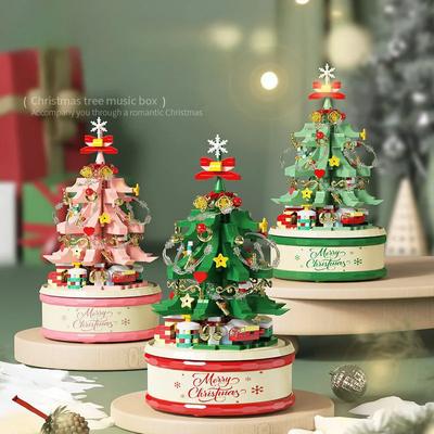 New Ideas 683PCS Christmas Tree Music Box Building Blocks Decoration Collection Kit for Boys and Girls Christmas Gifts
