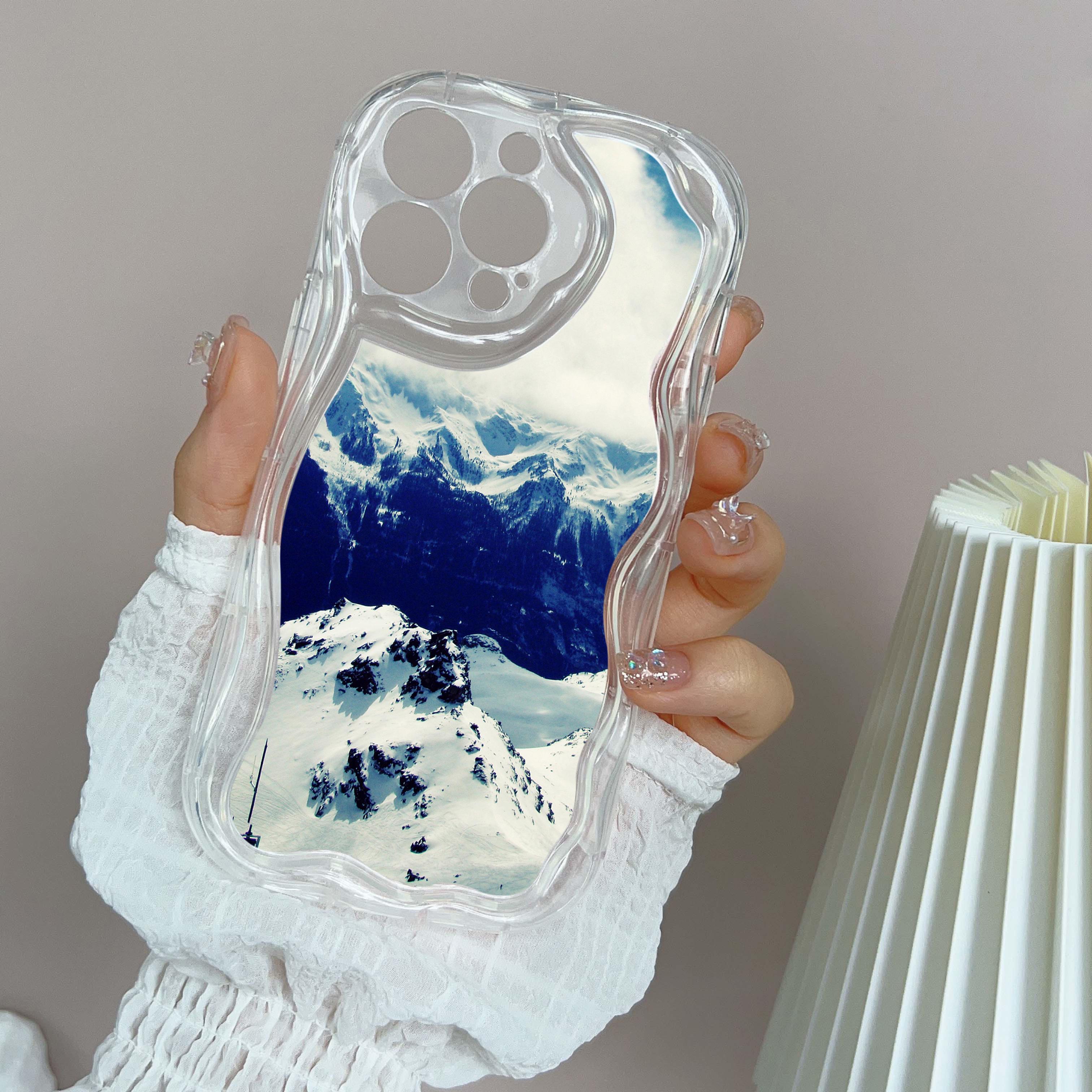 LZ25 Mountain Peak Forest Snow Clear мягкие волнистые чехлы для телефонов для iPhone 15 — фото 25