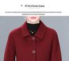Mid-Length Double-Faced Cashmere Coat for Middle-Aged and Elderly Women - Autumn/Winter High-End Slim Wool Jacket