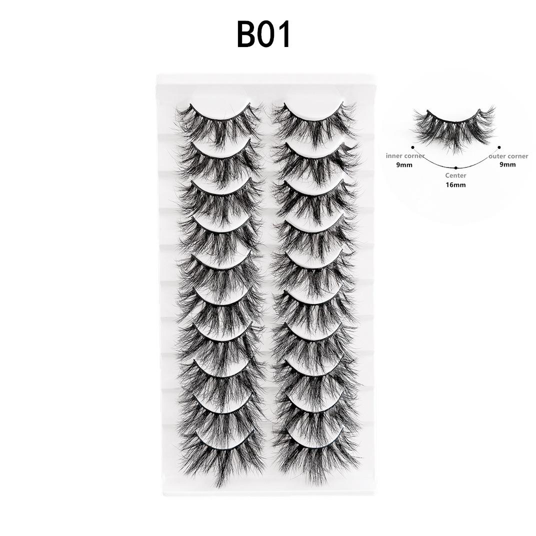 

Messy Fried Hair Artificial Imitation Mink Eyelashes False Eyelashes Faux Mink Eyelashes Ten Pairs