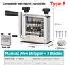 Double Drive Wire Stripping Machine 0.5-70mm² Cable Peeler Hand Cranked Wire Stripper Wire Peeling Tool for Copper Aluminum Wire