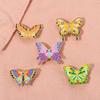 Creative Purple Butterfly Enamel Brooch Stunning Animal Floral Design For Men And Women