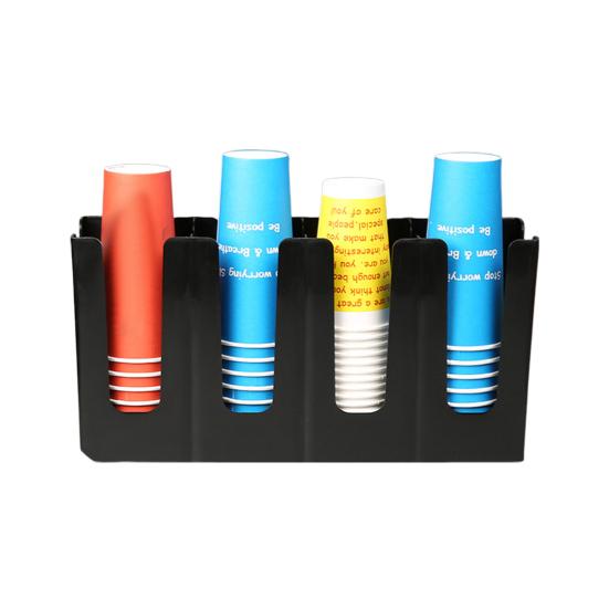Adjustable Disposable Paper Cup Holder 4 Compartment Coffee Cup And Lid Organizer Large Capacity Coffee Station Storage