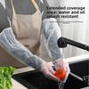 Kitchen Use Elongated Disposable Long-sleeved Plastic Arm Guard Gloves, Elasticized Closure Long-arm Gloves