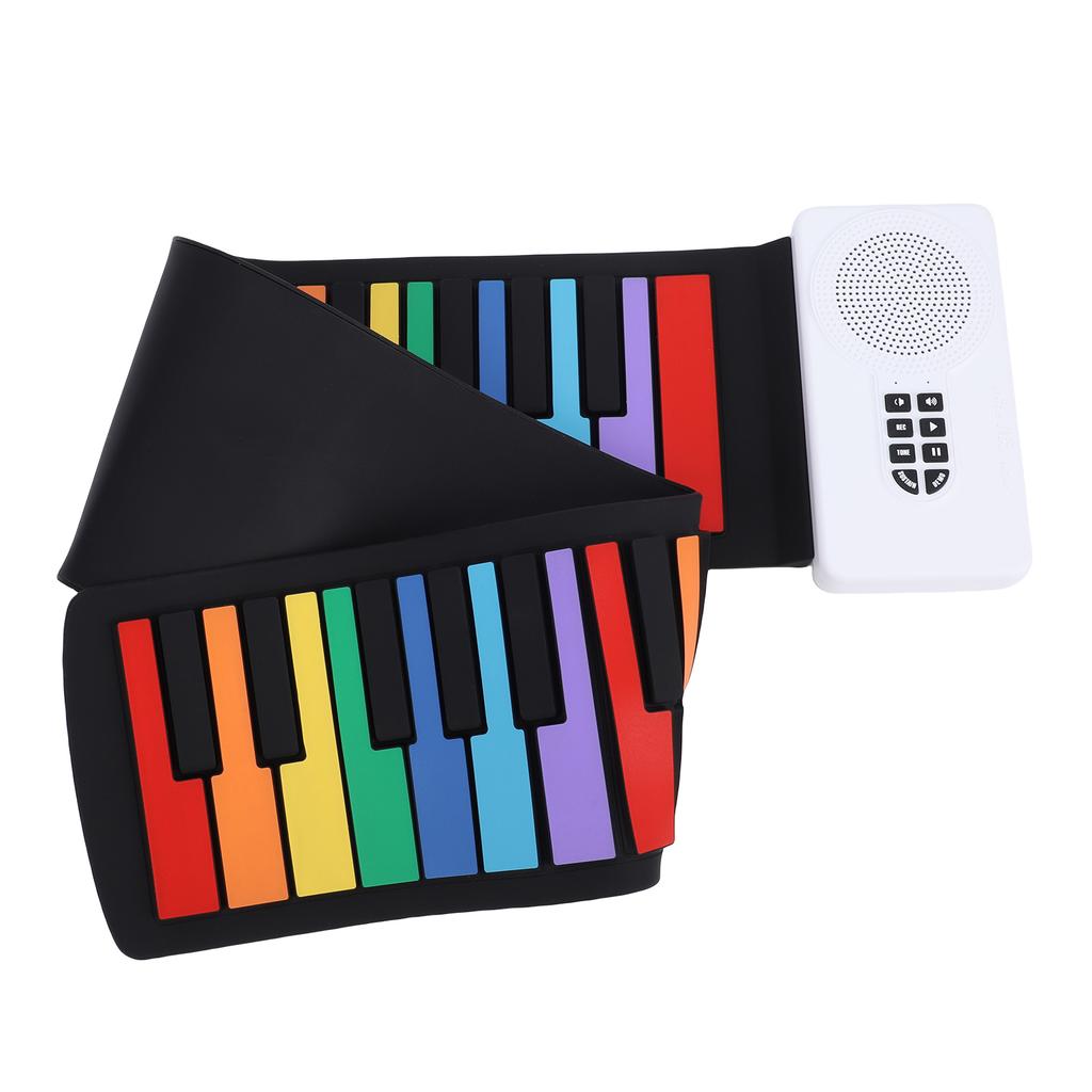 Portable Electronic Piano 49-Key Flexible   Keyboard with Speakers for Beginners