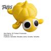 Burr-free 3D Print Printed Posable Big-Eyed Yellow Pumpkin Turtle Figurine, Flexible Joint Cute Durable Desktop Figurine Fidget Stress Relief