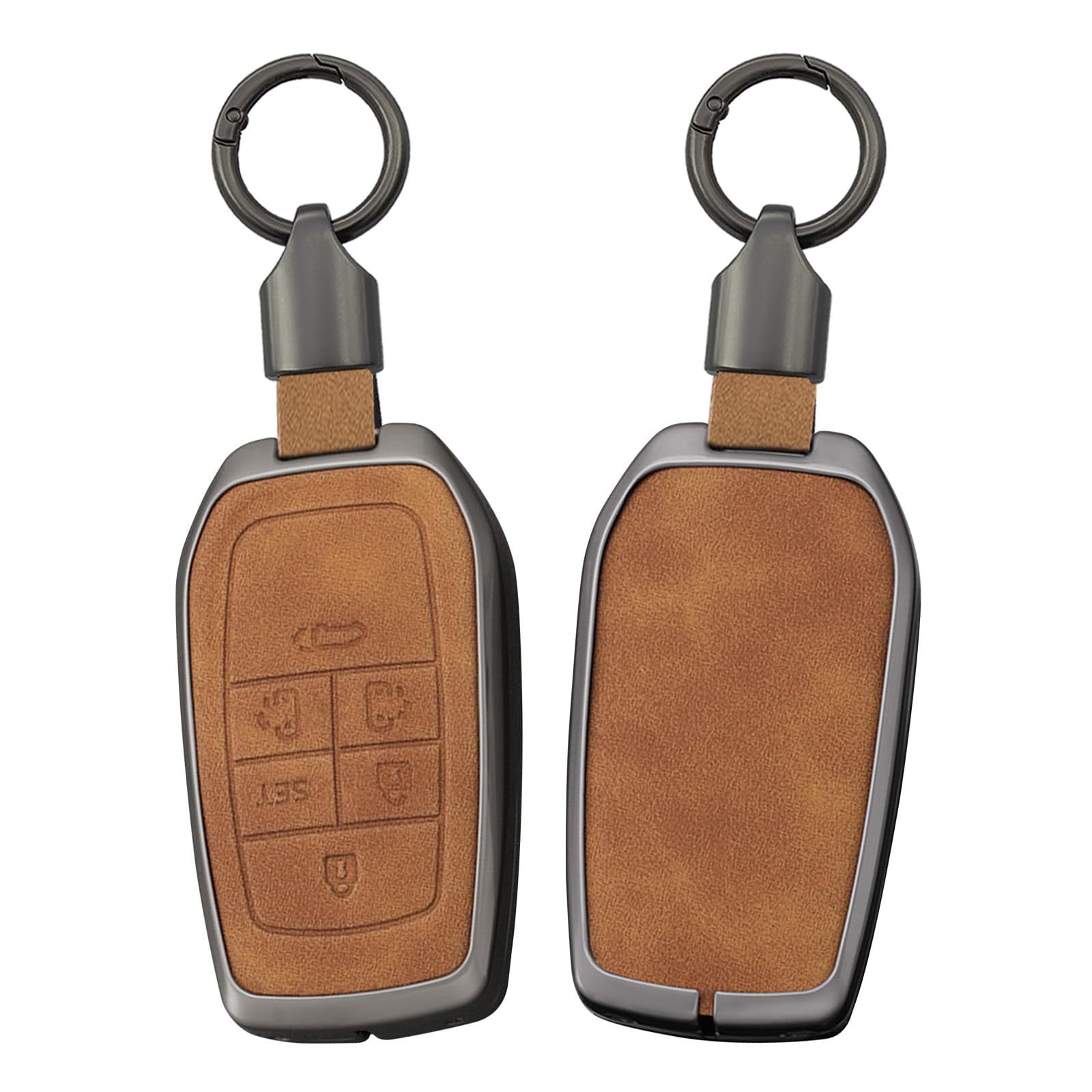 

Чехол для ключа Toyota, Держатель для ключа, Сплав, ПУ кожа, Alphard, Vellfire, Yaris Cross, Vios Noah, M коричневый