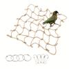 40*40cm Parrot Climbing Net Bird Toy Swing Rope Stand Hammock With Hook Hanging Chewing Biting Toys