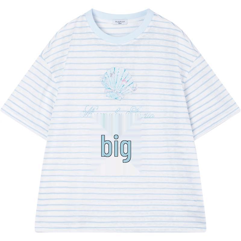 Mucmukn Girls' Lyocell Cool-Touch Striped T-shirt