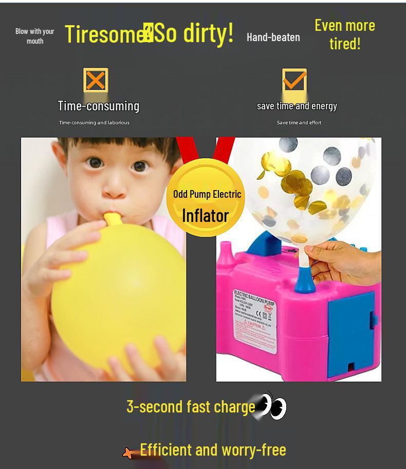 High-Power Automatic Double Hole Balloon Inflator 73005, Perfect for Weddings and Events