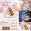 Butterfly Keychain with Sheer Organza Bag Lightweight Durable Metal Lobster Clasp Charm for Bag Accessories Decoration
