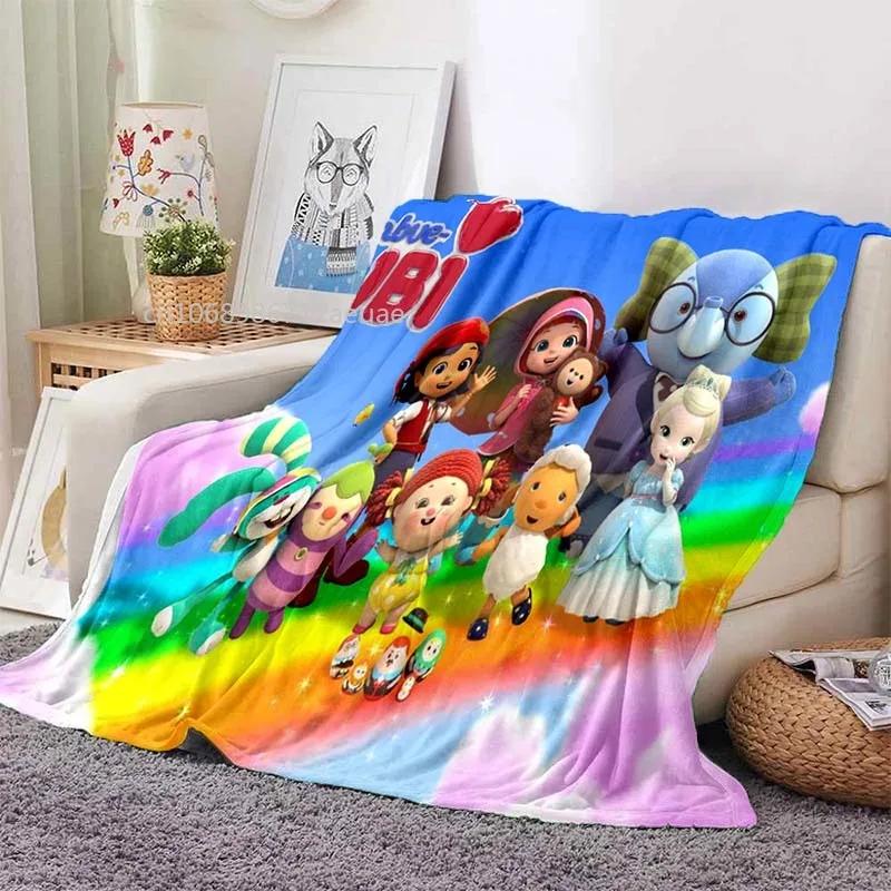 Serie Animata Rainbow Ruby Coperta per Bambini Lulu e Orso Coperta Carina Coperta per Intelligenza e Avventura Personalizzabile con Foto