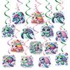 Sea Birthday Turtle Party Decor Spiral Hanging Ornaments For Ocean Theme Events
