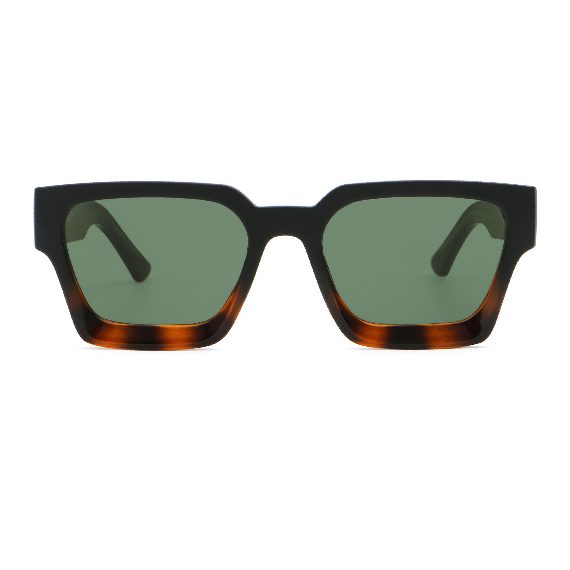 New Unisex Polarized Retro Square Sunglasses - High-End Fashion with Propionate Insert