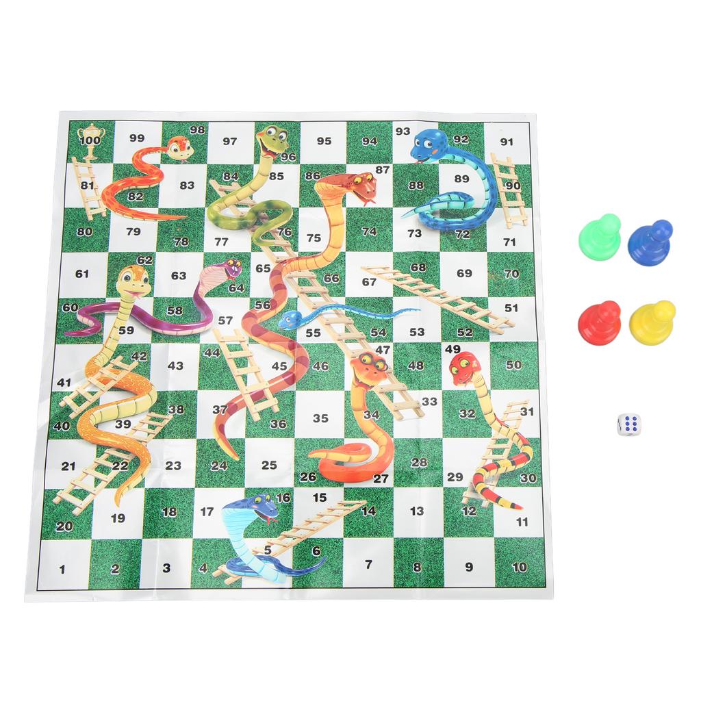 Children Fun Board Game Chess Set Plastic Portable Wear Resistance Chessboard Game Toy for Party