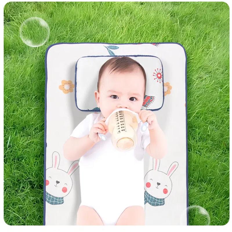 Baby Cot Mat Ice Silk Summer Breathable Baby Cartoon Mat Children's Breathable Ice Silk Mat Kindergarten Nap Mat