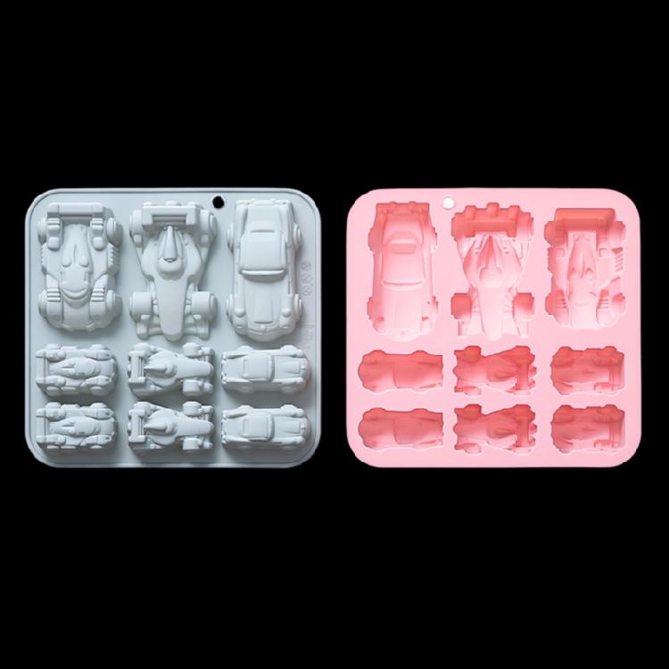 Macchina del Ghiaccio per Automobili da Corsa 9 Cavità Stampo per Ghiaccio a Forma di Auto da Corsa Stampini in Silicone per Congelare Bevande Cioccolato Dolci Cottura