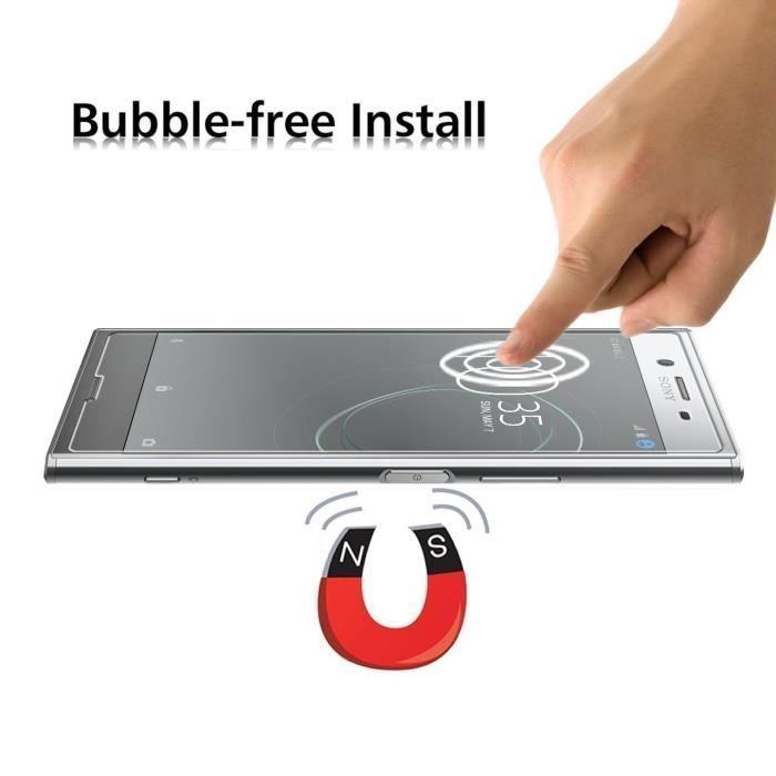 Displayschutzfolie - Phonillico - SONY XPERIA XZ PREMIUM - Gehärtetes Glas - Kratzfest - Transparent