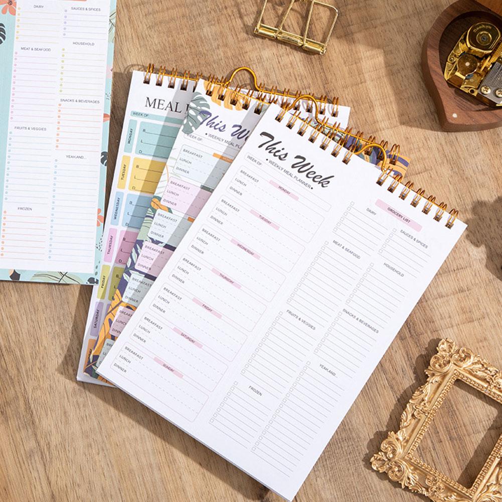 Breakfast Lunch Dinner Weekly Meal Planner With Shopping List 52 Sheets Meal Planner Hanging Food Menu For Health Life-style